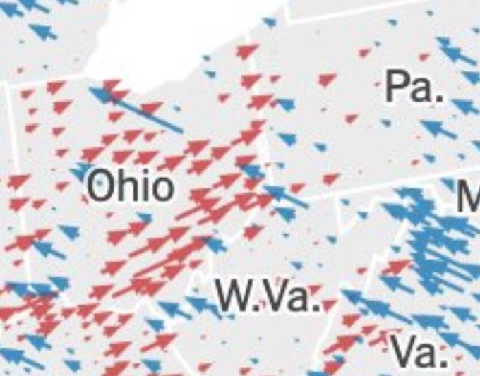 Coal towns all across the Ohio river valley shifted towards Republicans compared to 2016. The valley is ground zero of a massive energy transition. Oil giants are banking on fracked gas to drive a new plastics and petrochemicals boom there.  @yayitsrob  https://www.ehn.org/petrochemical-industry-ohio-river-2641494525.html  https://twitter.com/gelliottmorris/status/1326246240292646913