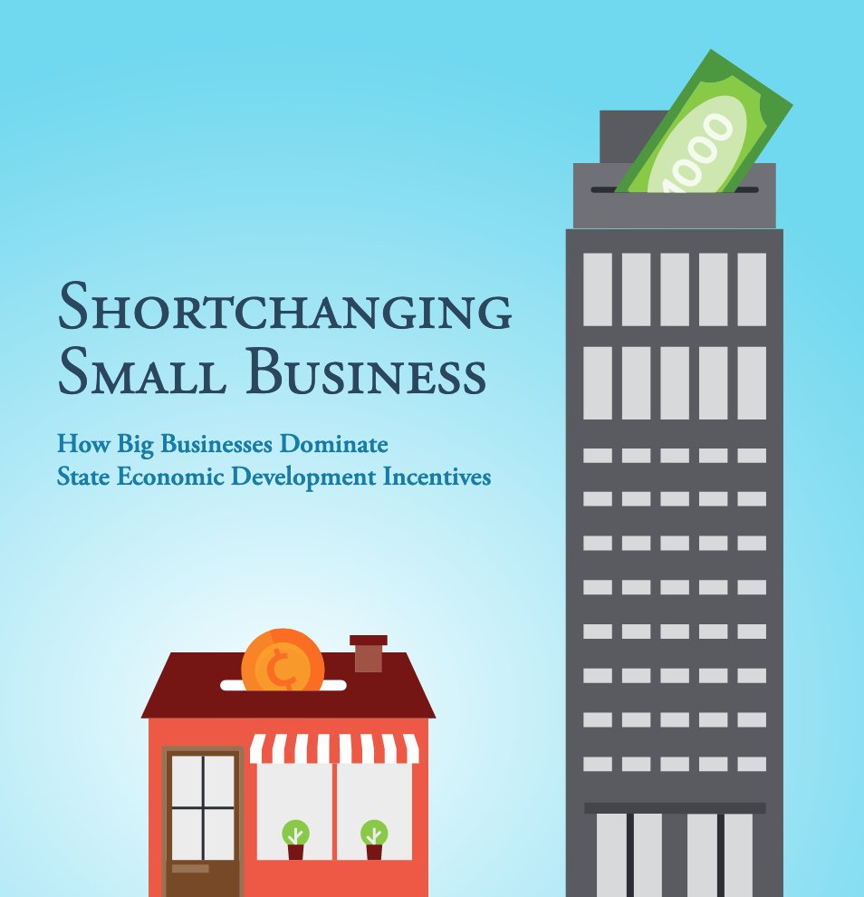 Our research shows that while politicians routinely praise small businesses for their contributions to job creation, they give big corporations the majority of incentives. Small businesses also deserve to know how much larger companies are getting.  https://www.goodjobsfirst.org/sites/default/files/docs/pdf/shortchanging.pdf