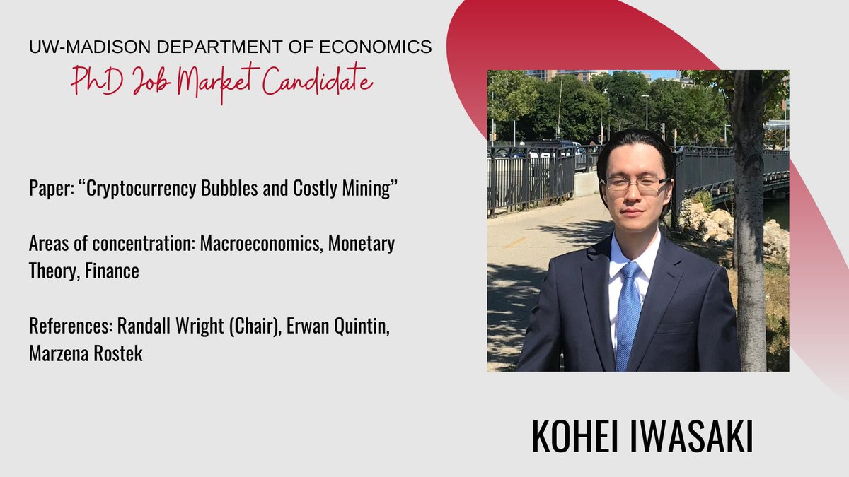 In his job market paper, Kohei examines whether cryptocurrency bubbles will  last for the future. #EconJobMarket #EconTwitter https://t.co/iJ4oJMvpnF