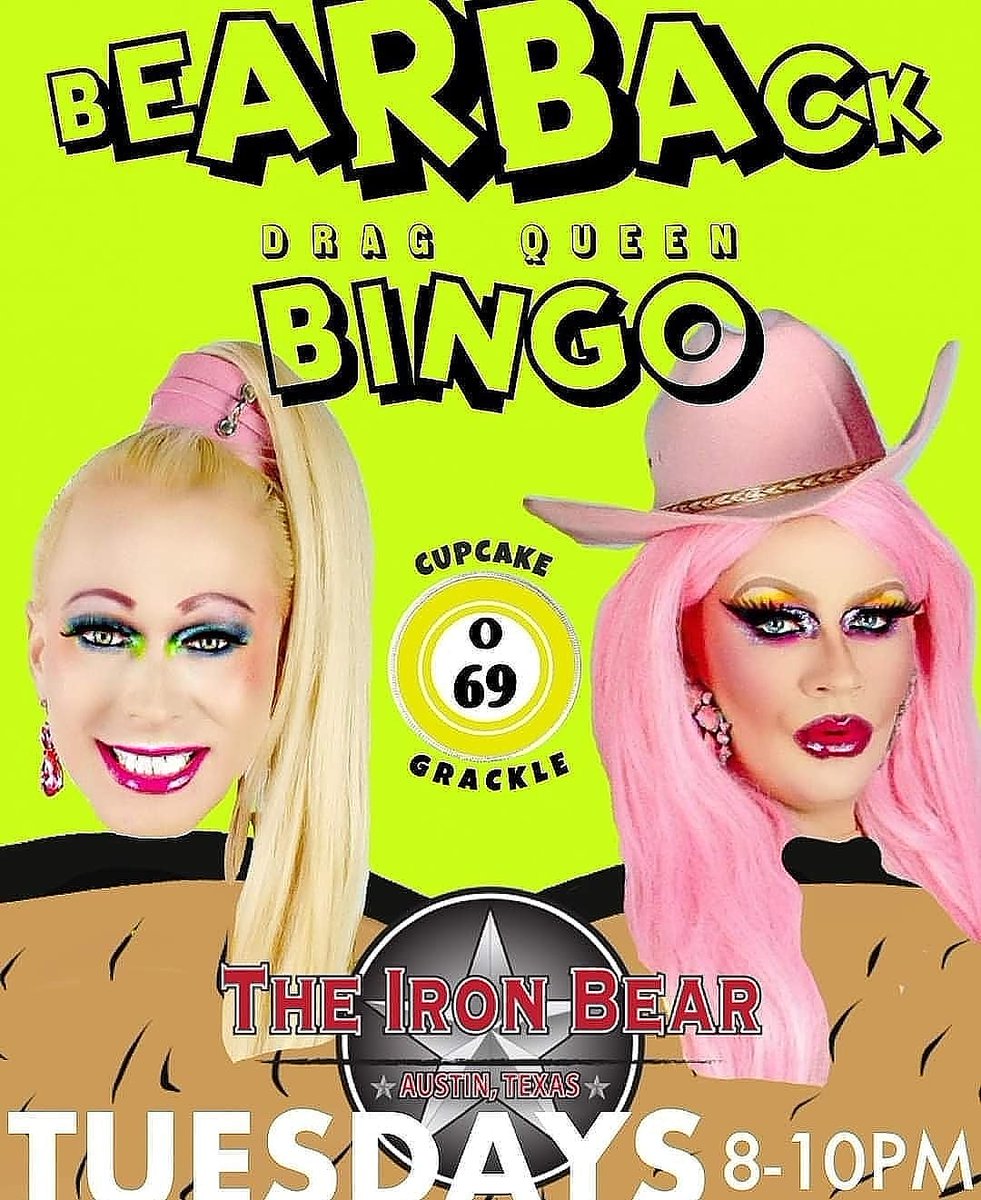 AtxChops's tweet image. The dirty dynasty is back again!
Join us ever Tuesday at the Iron Bear as Cupcake and LadyGrackle spin dem bingo balls!
Free to play amazing prizes t give away!
Showtime at 8pm!
Capacity is very limited! Come early to reserve a seat for you and your friends!