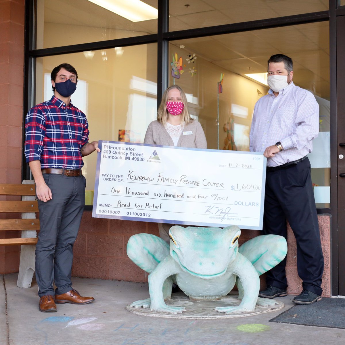CopperShores's tweet photo. Congratulations to Keweenaw Family Resource Center, Dial Help and UP Kids on receiving $1,604 checks as part of the Portage Lake District Library's Read for Relief program that ran this summer. Community members log more than 7,000 hours of reading o... #CopperCountryStrong #PLDL https://t.co/EdDuzmch0W
