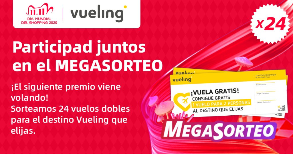 AliExpressES's tweet photo. 🛫 Elige un destino de Europa en el que te gustaría estar ahora mismo. ¿Lo tienes? Vale, perfecto. Puedes viajar allí gratis cuando quieras con Vueling. ¿A qué esperas? 💃
👉 https://t.co/VPQ9qSRPbo
#AliExpress1111 #MegaSorteoAliExpress https://t.co/CG0eCpMrhY
