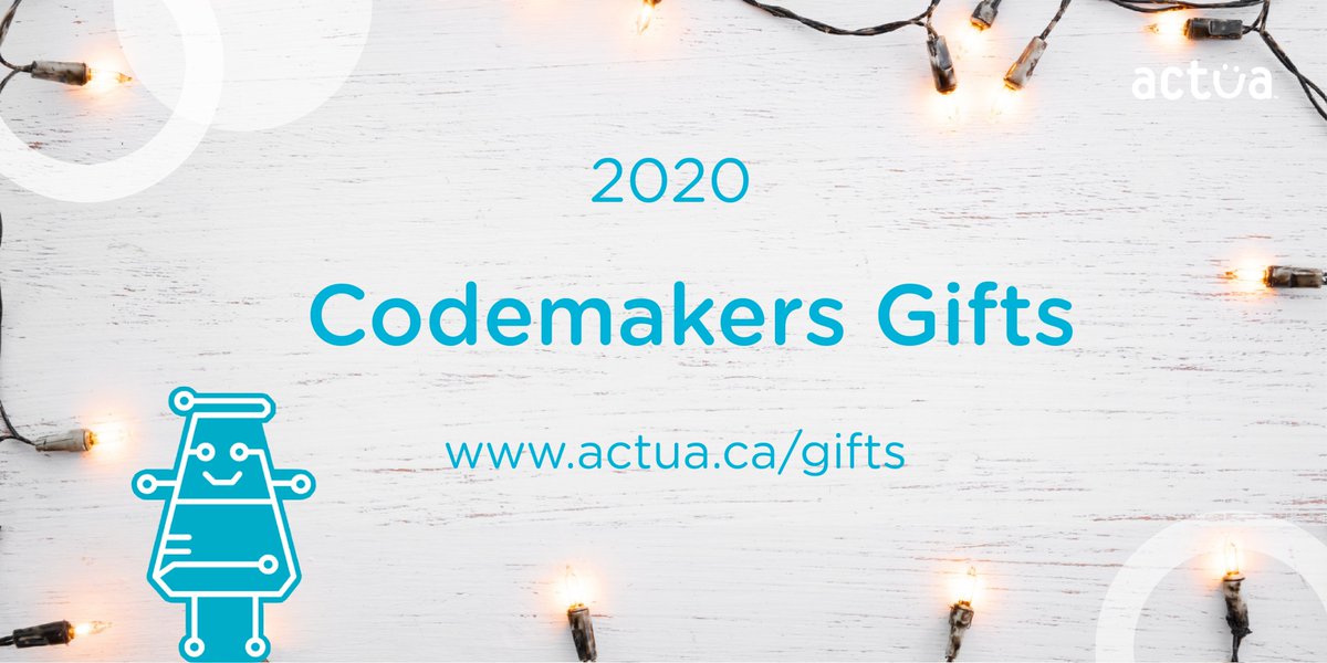 ActuaCanada's tweet photo. #ICYMI: Our 2020 #CodemakersGifts guide is out! Give the gift of #coding this year with our featured presents available at https://t.co/Zcpzxknxbs 🎁 https://t.co/4fShPWShX0
