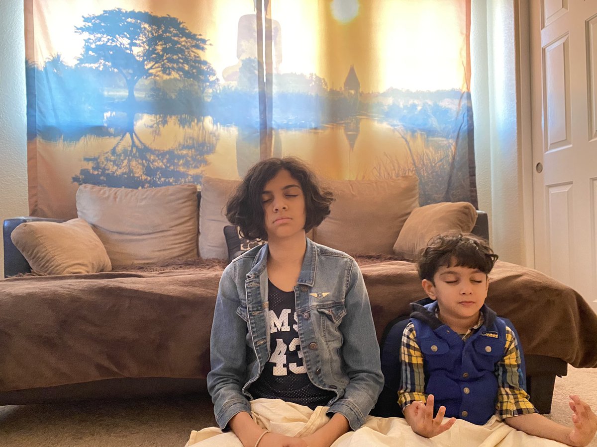 shwetasinghkirt's tweet photo. Teaching Freyjaa and Nirvanh Bhagvad Gita and practicing it’s teachings in our daily lives.Heart shattering pain and deep restlessness and hopelessness can only be handled by spirituality.A strong heart can handle any adversity 🙏❤️🙏 #BhagvadGita #Krishna #OurGuide #GoodOverEvil https://t.co/LQcB3upkpf
