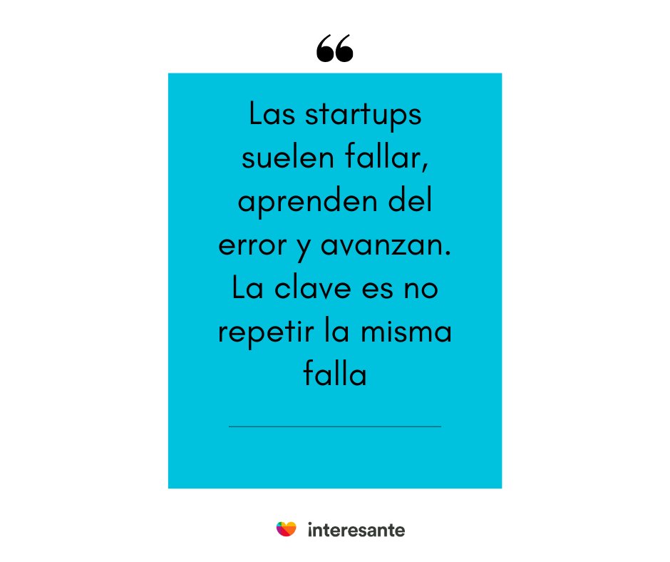 interesante's tweet photo. Falla rápido y avanza. ¿Cuáles son las fallas más comunes de una startup?
#startup #emprendimiento #fallagainriseagain https://t.co/dM7xZIG4Ls
