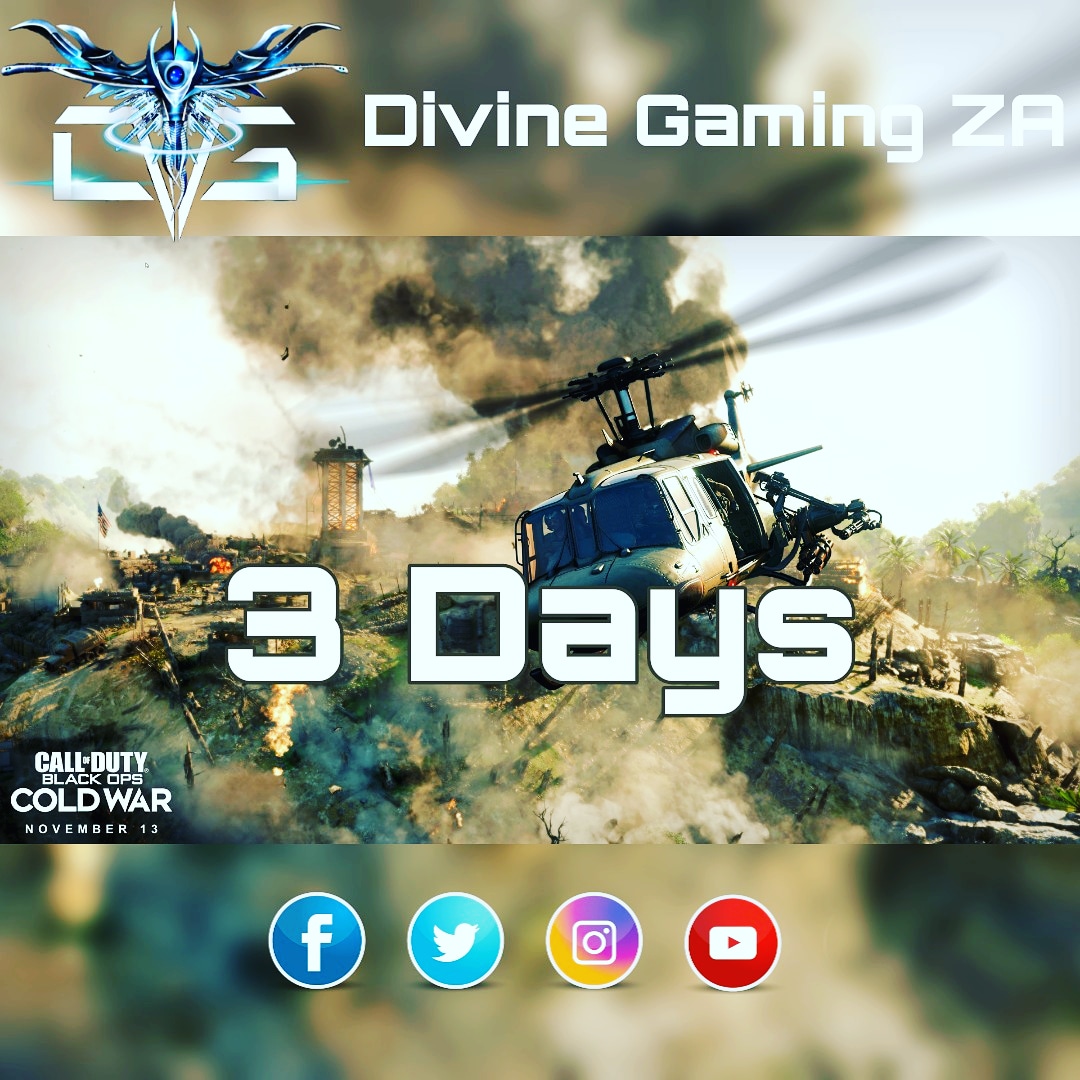 DivineGaming_ZA's tweet photo. Our days are getting closer😍 
~~~~~~~~~~~~~~~~~~~~~
#CallofDutyModernWarfare
#CallOfDuty #Warzone #ColdWar #CallOfDutyBlackOpsColdWar #CountDownToColdWar #Gamingcommunity #cod2020 https://t.co/dKyUKebIoK https://t.co/exylSmBPYG