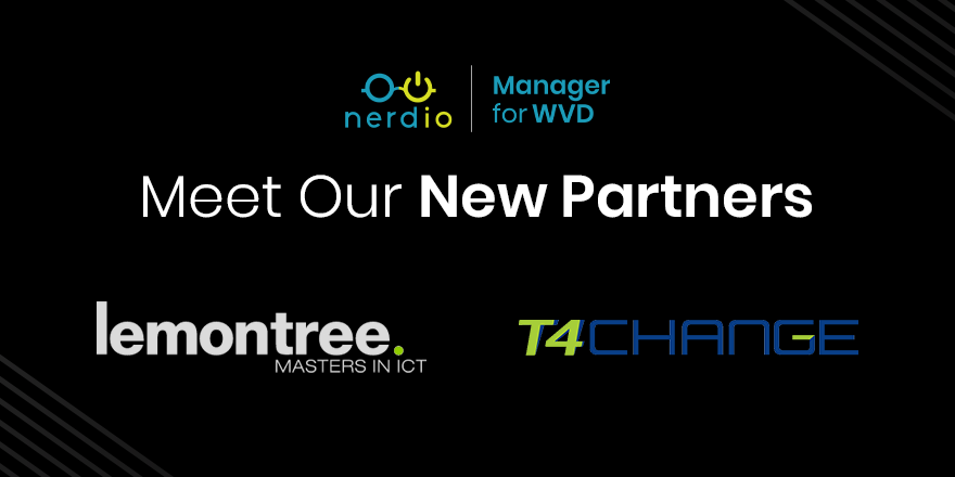 GetNerdio's tweet photo. We're thrilled to announce our new partnerships with @LemontreeICT and @t4changebv in the Netherlands. We're excited to work together to support their customers in deploying, managing, and optimizing Windows Virtual Desktop using to Nerdio Manager for #WVD. #NewPartner https://t.co/3QoZfsql21