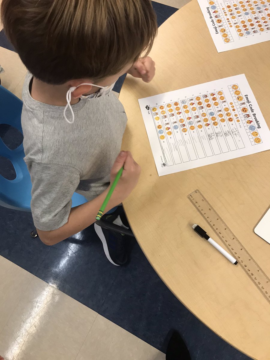 BISCLPYear3's tweet photo. Today #GraciousGorillas used column method to crack some tricky codes @BISCLincolnPark #math#problems#codebreaker#BeAmbitious https://t.co/TWRfmQGL9c