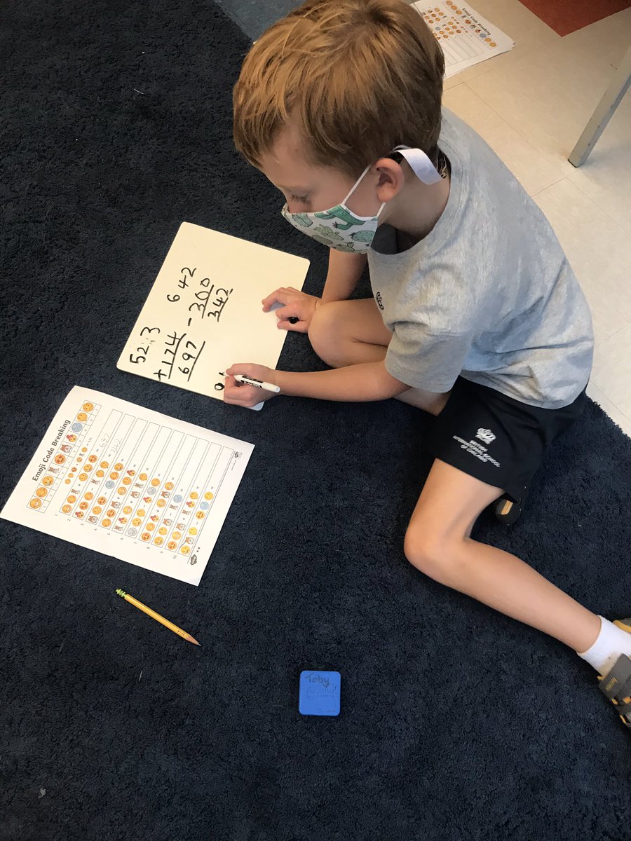 BISCLPYear3's tweet photo. Today #GraciousGorillas used column method to crack some tricky codes @BISCLincolnPark #math#problems#codebreaker#BeAmbitious https://t.co/TWRfmQGL9c