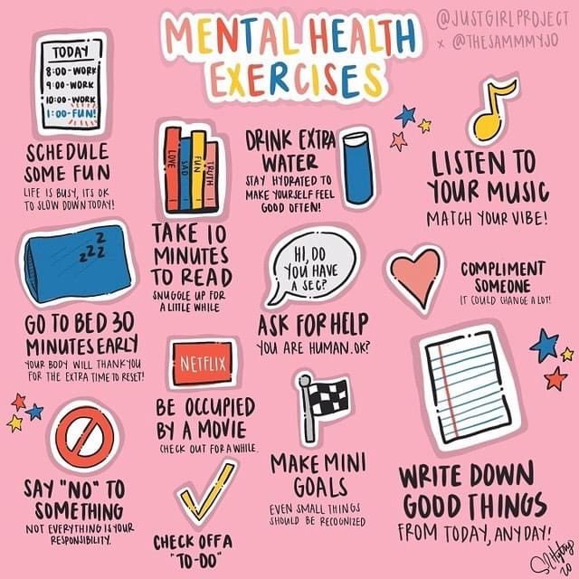 ThePaintedBrain's tweet photo. Some exercises to help your Mental Health !
💚💚💚💚💚💚💚💚 https://t.co/2ZEqpaVTWV