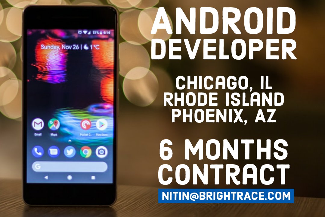 summitworkstech's tweet photo. Android Developer
6 months contract
#Chicago IL, #RhodeIsland & #Phoenix, AZ
#androiddeveloper #chicagojobs #androidappdeveloper #androidapplicationdeveloper #mobiledeveloper #androidapps #androidsdk https://t.co/veFkOWfX5x