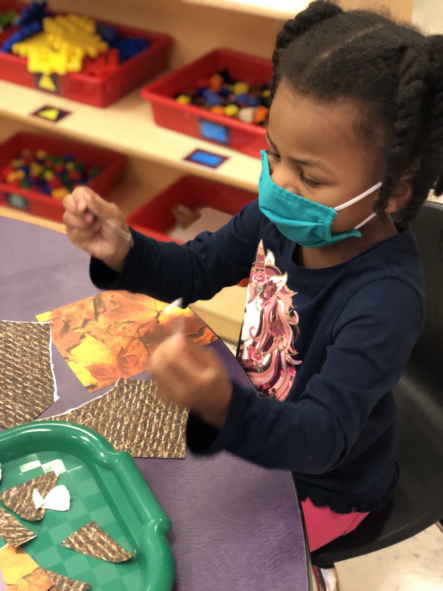 sandychilton's tweet photo. Working on those fine motor skills by ripping paper for art collages. #artwork #PreWorks #kids #ECE https://t.co/uMaSsPhDlg