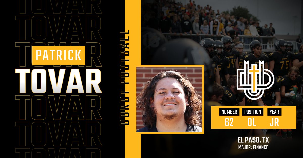 dordtdefenders's tweet photo. 🚨 STUDENT-ATHLETE SPOTLIGHT 🚨

Patrick Tovar (Junior, Offensive Lineman)
El Paso, TX

@DordtFB https://t.co/VB4VZaPX9m