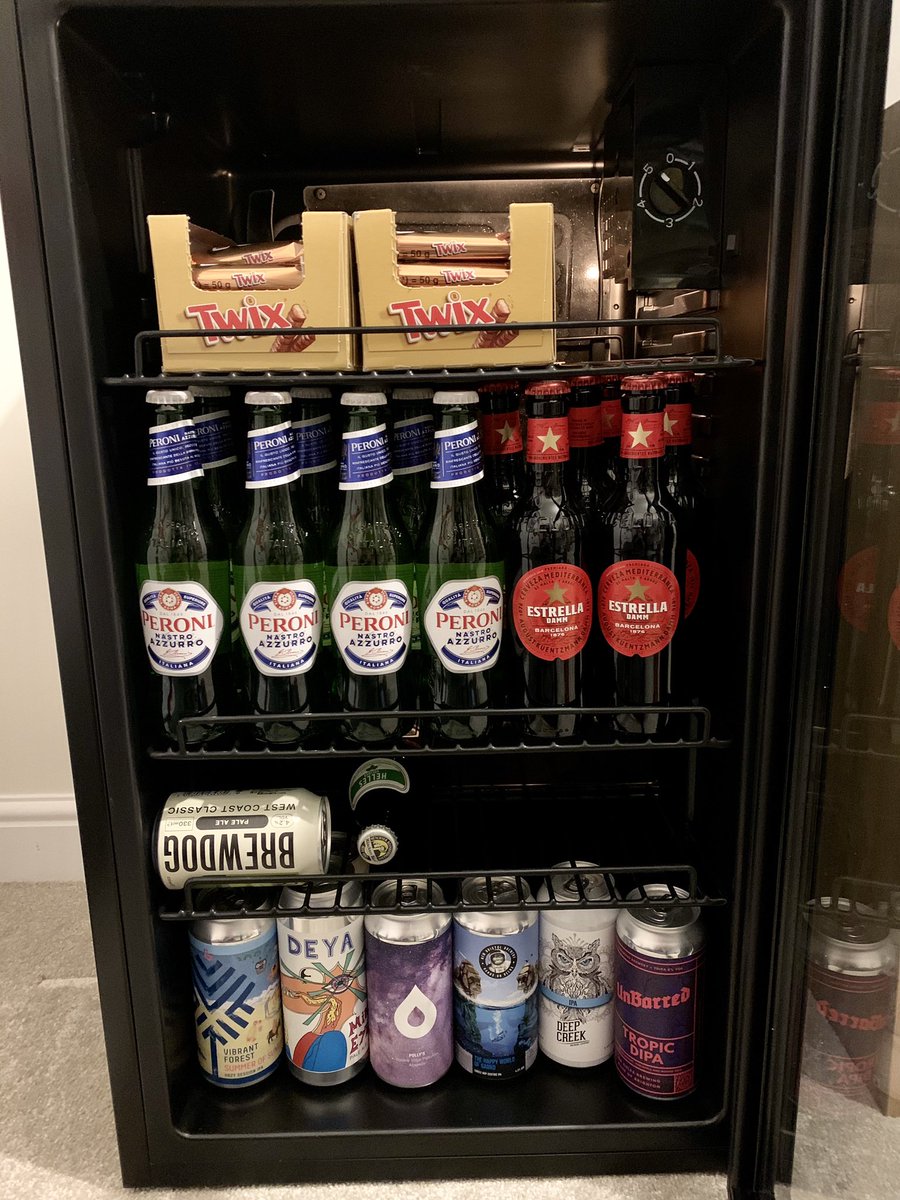 Boppero86's tweet photo. 😍 excluding increasing the memorabilia I think the football room is complete!! Look at this beautiful addition! #beerfridge #birthdaybeers #footballroom #amf #footballmemorabilia https://t.co/OrnTX9MVDT