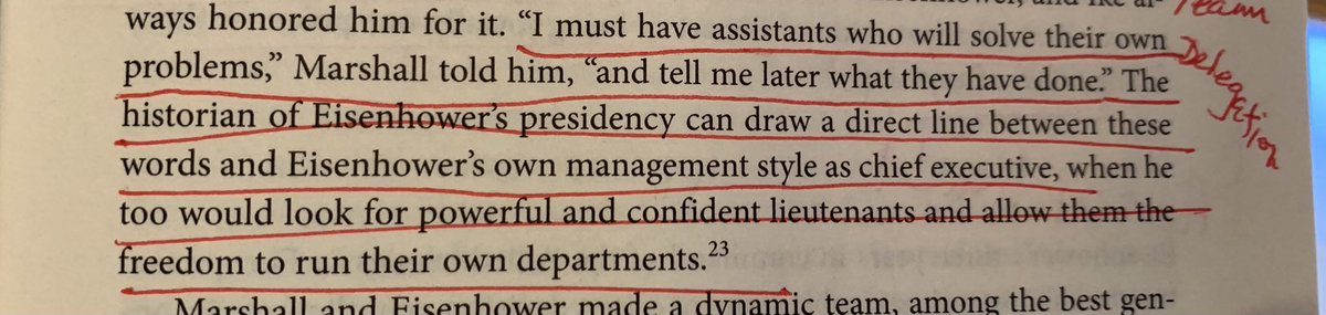 Ike on picking staff and delegation.  https://millercenter.org/the-presidency/educational-resources/age-of-eisenhower