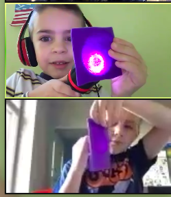 Flip4FirstGrade's tweet photo. Hands on science with a partner even when virtual!  Learning about light - Is it transparent, translucent or opaque? #PRpride https://t.co/vvx49EZx79