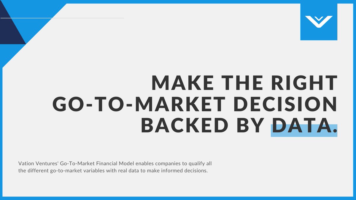 VationVentures's tweet photo. What if you could take the guesswork out of your go-to-market strategy and make informed decisions based on your unique business assumptions? 

With our new Go-To-Market Financial Model, you can do precisely that. 

https://t.co/TdRsB7yAtV https://t.co/4kUV8ui6A9