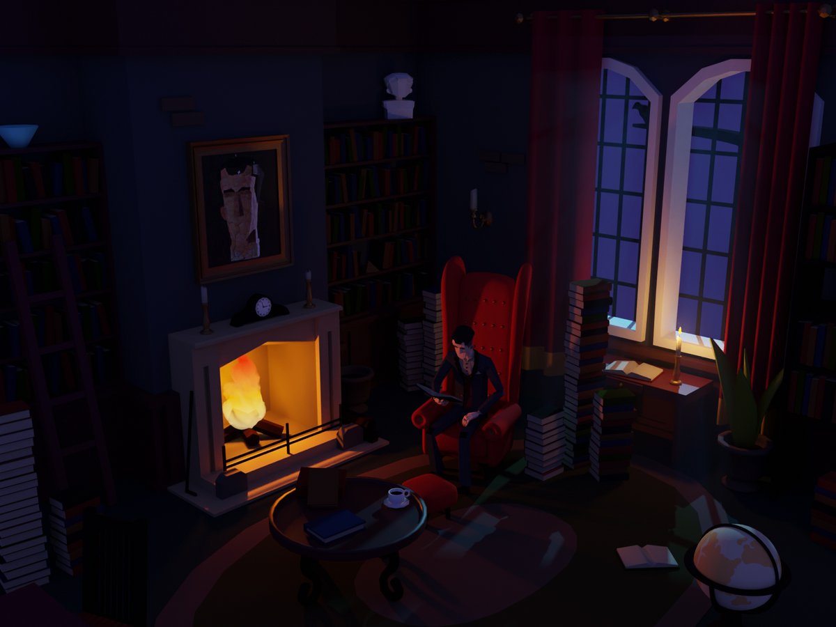 theromanfed's tweet photo. Read a little more...📕
#3dart #blender #Blender3d #lowpoly #indiegame #indiegamedev #gamedev #indiedev https://t.co/5vLu0iiozb