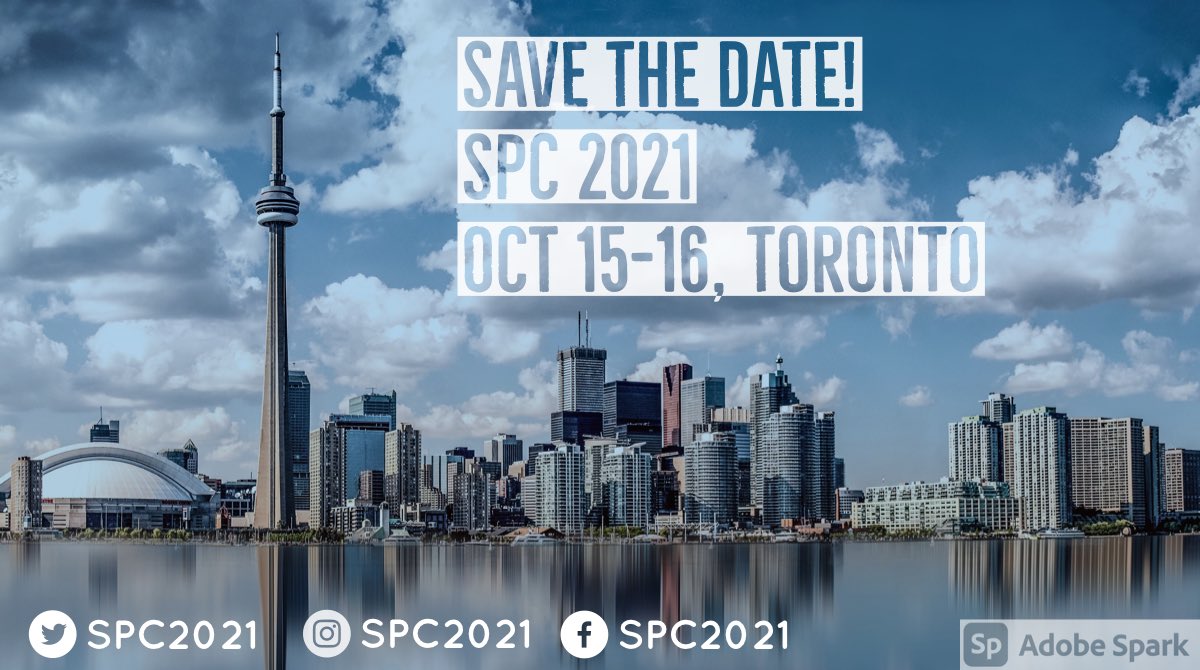 spc2021's tweet photo. The world may be in lockdown, but hopefully this is something we can look forward to next year! 

📆 mark your calendars! SPC 2021 is heading to #Toronto 

#spc2021 #physiotherapy #sportsphysio https://t.co/gi6SS4hxDw