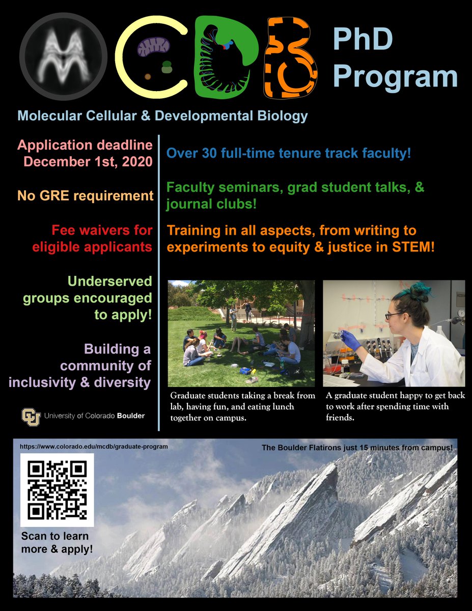 Thinking about where to apply to grad school? We have top notch research and A+ grad students! And being in Boulder where you can hike or ski on an afternoon off doesn't hurt 😉 If you have questions comment below or DM!