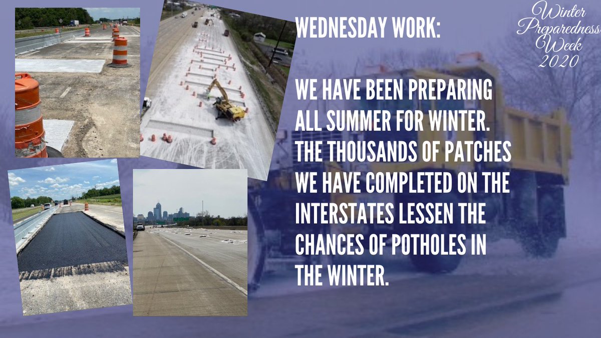 INDOTEast's tweet photo. All our summer work will be paid off in the winter when there are less potholes 🕳️ on the interstates. #WinterPreparednessWeek https://t.co/ZvSOFolgs3