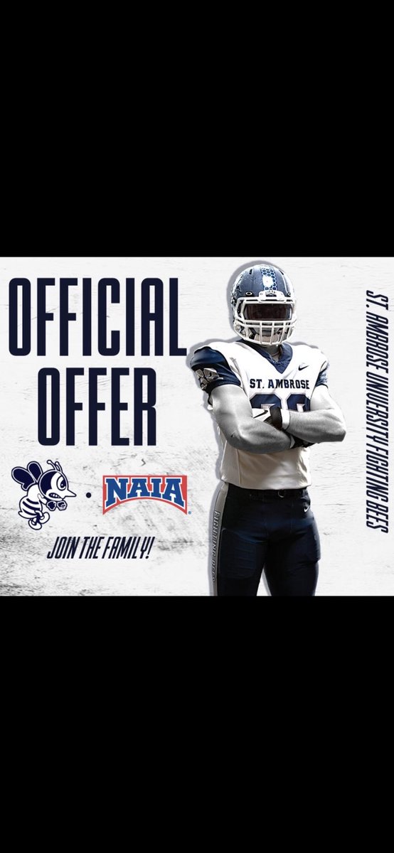 XavierNichols_4's tweet photo. Blessed to receive an offer from St. Ambrose!
@SAUfootballHC @YoTouchdwnCoach https://t.co/VklgauJxMr