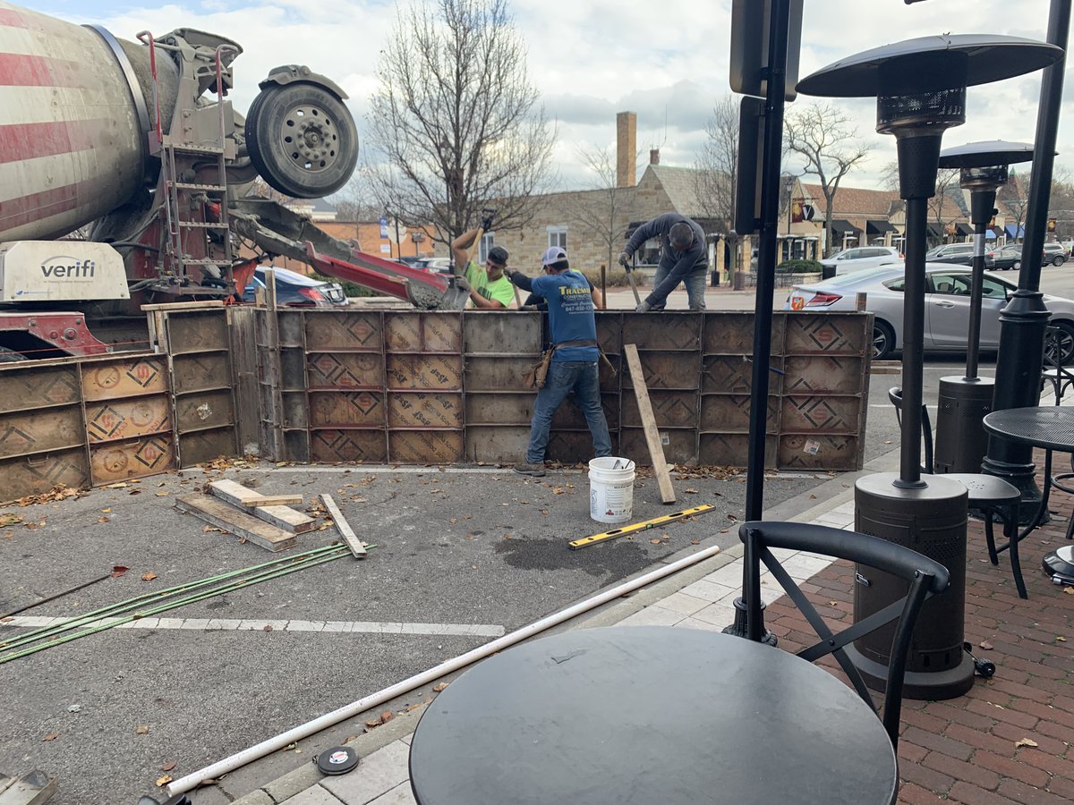 PhilKiraly's tweet photo. Proud of our restaurant community in @VGlencoe - @Guildhall60022's new COVID-restriction compliant outdoor dining for the winter months is going in. Proud to partner with their team to make this happen. #DineLocal #TakeOutLocal #Entrepreneurship #Glencoe https://t.co/tokJbVN11e
