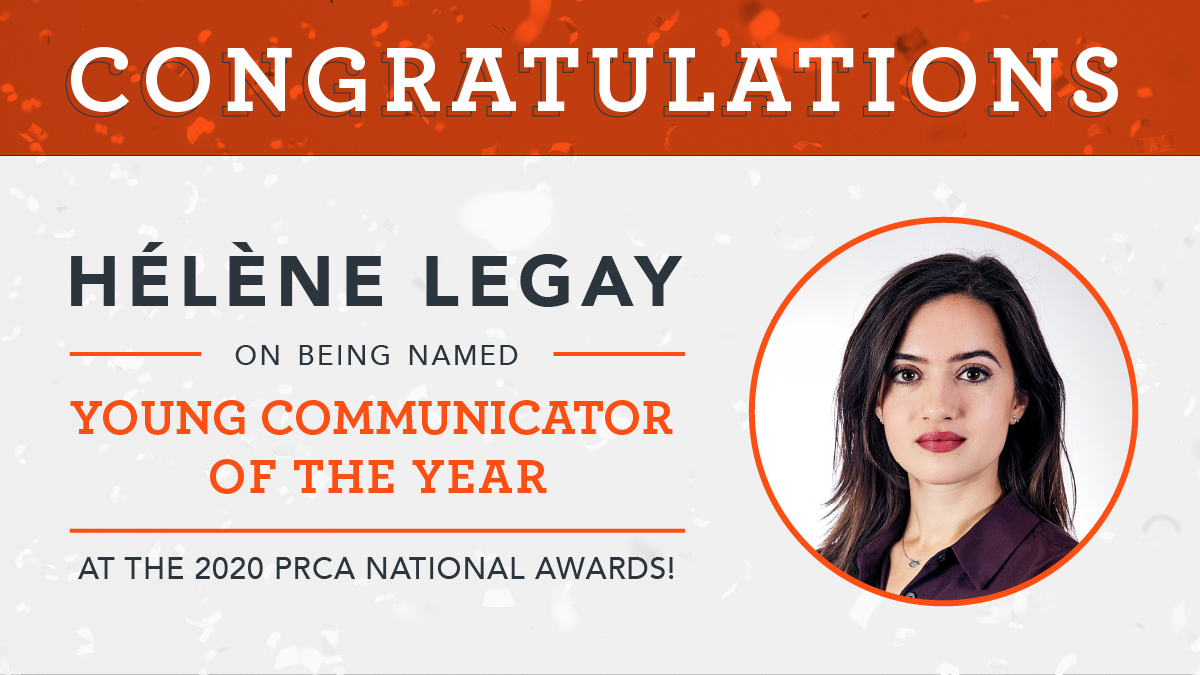 apcoworldwide's tweet photo. Congratulations to our @Helene_Legay on winning @prca_uk’s 2020 Young Communicator of The Year Award! #PRCANatAwards https://t.co/o9LSnsHk7e