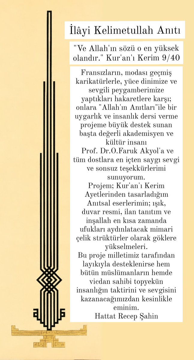 hattatrecepsahn's tweet photo. "Ve Allah'ın sözü o en yüksek olandır." Kur'an'ı Kerim 9/40

İlâyi Kelimetullah Anıtı

@OFarukAkyol1  #teşekkür #allahınanıtları #sanat #sanatvemimari #Kuranıkerim https://t.co/df3z5lime5