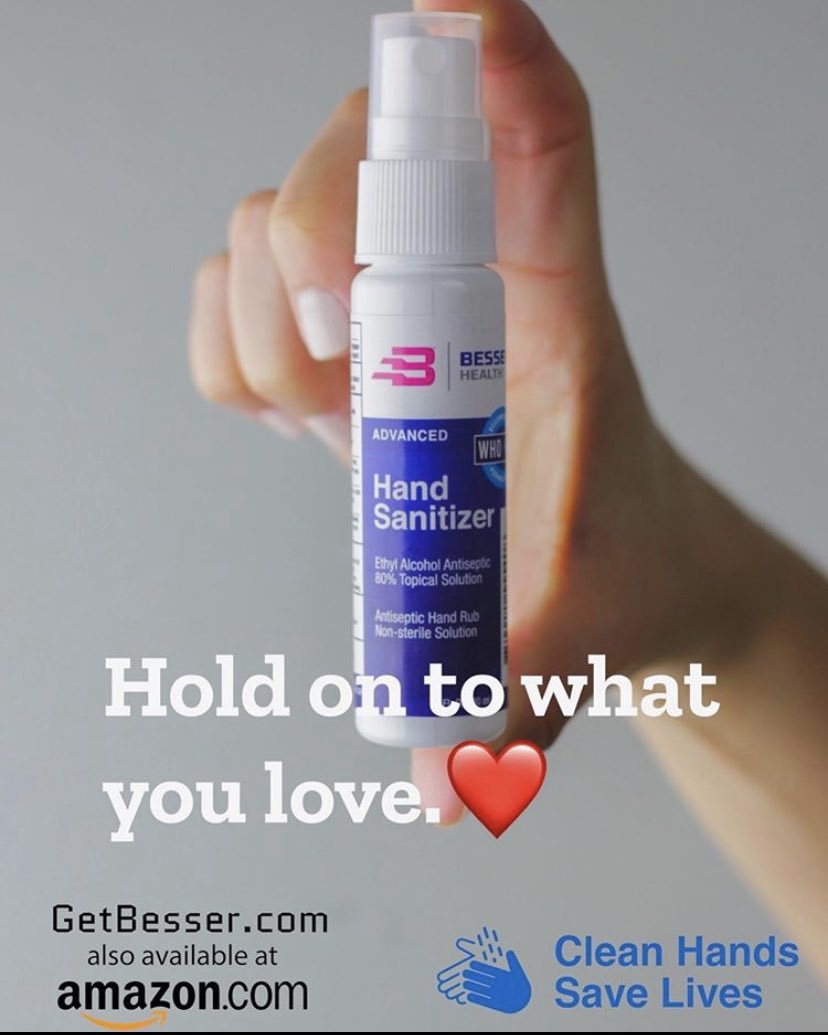 BesserHands's tweet photo. Our hand sanitizer... ⠀
✔️ Formulated by doctors 🥼 ⠀⠀
✔️ No rinse, quick-drying formula 🧼 
✔️ 80% ethyl alcohol antiseptic + glycerin 🙌🏼
✔️ Clean hands save lives 🤗
✔️ Advanced hand sanitizer 🖐🏼
#BesserHealth #HandSanitizer #Healthy #Health #Sanitizer #Antibacterial https://t.co/aZOM6WbI62
