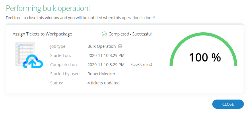 MeekerSls's tweet photo. New bulk operation design... I like it. UI matches the SLA percentage from Analytics explorer, and I feel like there's more information now too. Keep it up @IncidentIQ ! https://t.co/pX2DYZmIIp
