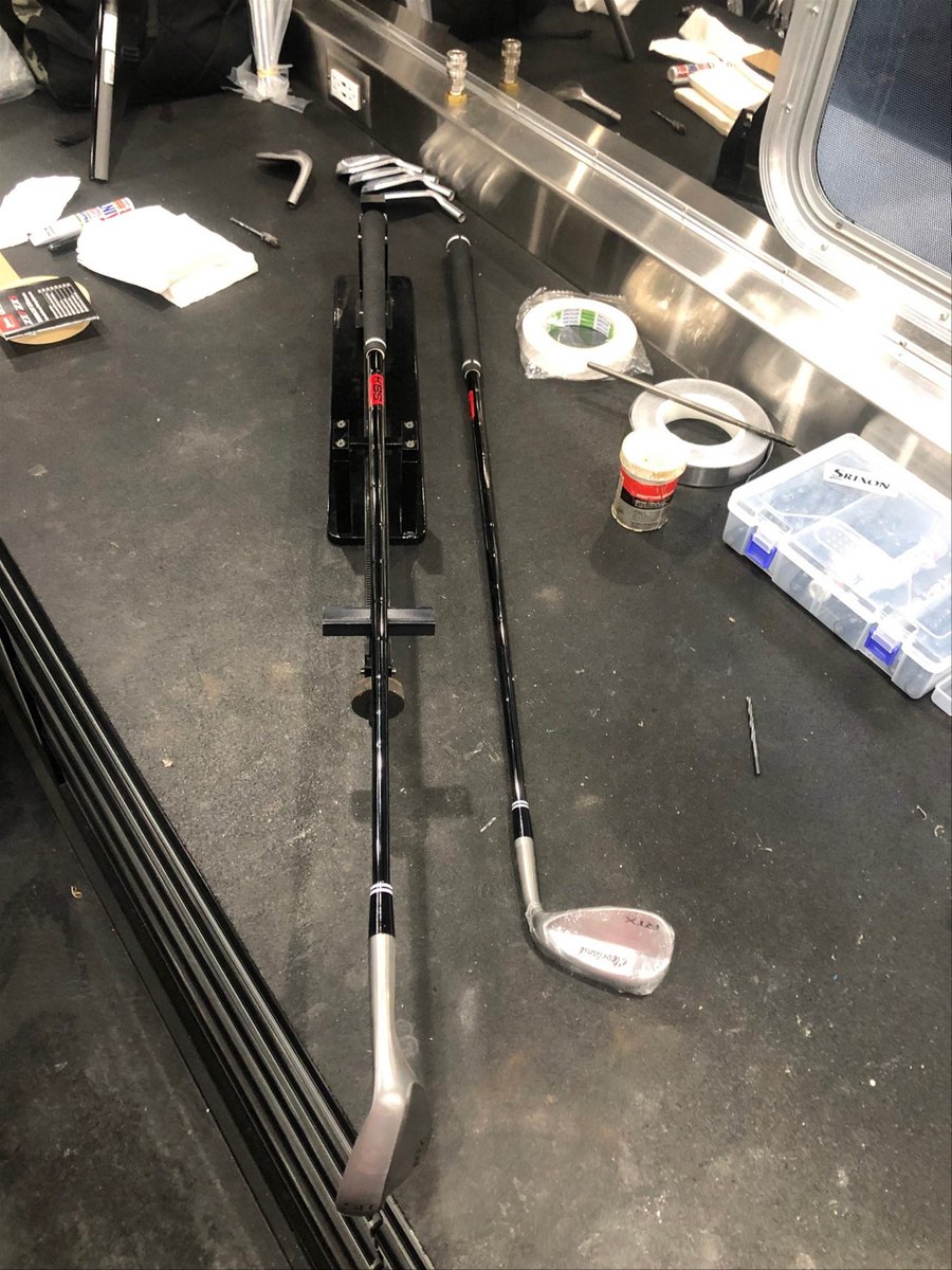 KBSGolfShafts's tweet photo. Final preparations are being made for players as we inch closer to Thursday. This tour build is for the 2010 US Open champ, which includes his @ClevelandGolf wedges and the KBS Tour 130g shafts. | Player Driven. Tour Proven. | #lookfortheredlabel #majorready #dialedin #Augusta https://t.co/IpNRDvuXFe