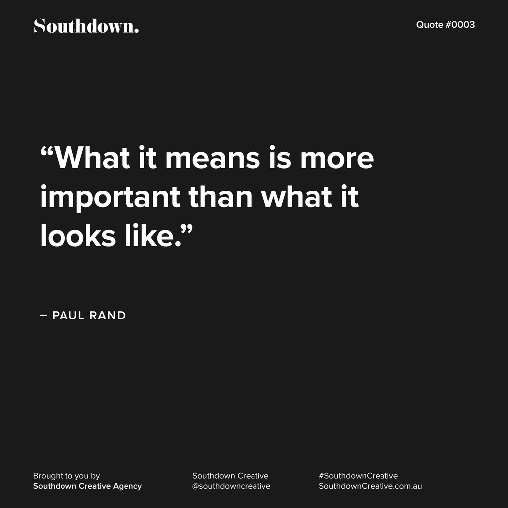 SouthdownAgency's tweet photo. "A logo doesn’t sell, it identifies. A logo derives its meaning from the quality of the thing it symbolizes, not the other way around. A logo is less important than the product it signifies; what it means is more important than what it looks like."
- Paul Rand

#quotefortheday https://t.co/UOJYq9mhh6