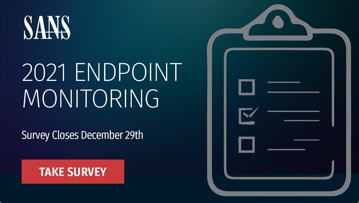SANSInstitute's tweet photo. Survey | We want to explore the importance of #endpointmonitoring in modern enterprises! Tell us your thoughts in this survey: https://t.co/aPuOXCqSzc https://t.co/LuZ4hVZQK4