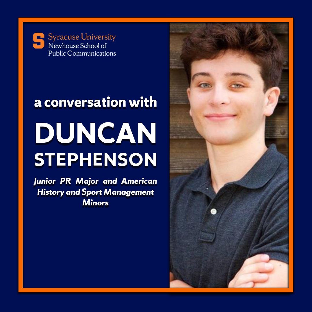NewhousePR's tweet photo. Our Student Spotlight focuses on Duncan Stephenson for his podcast on leadership. Listen to @TheStridePod today! https://t.co/VBqSygQaND