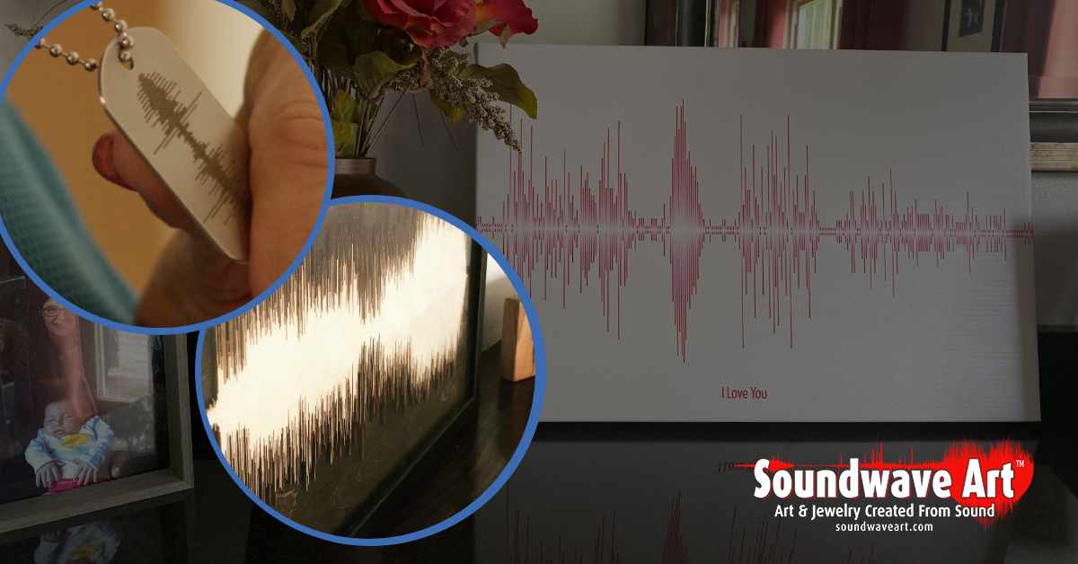 Turn your voice into a special gift this holiday season. soundwaveart.com #soundwaveart #soundwavejewelry #holidaygiftideas #art #jewelry #voicepattern