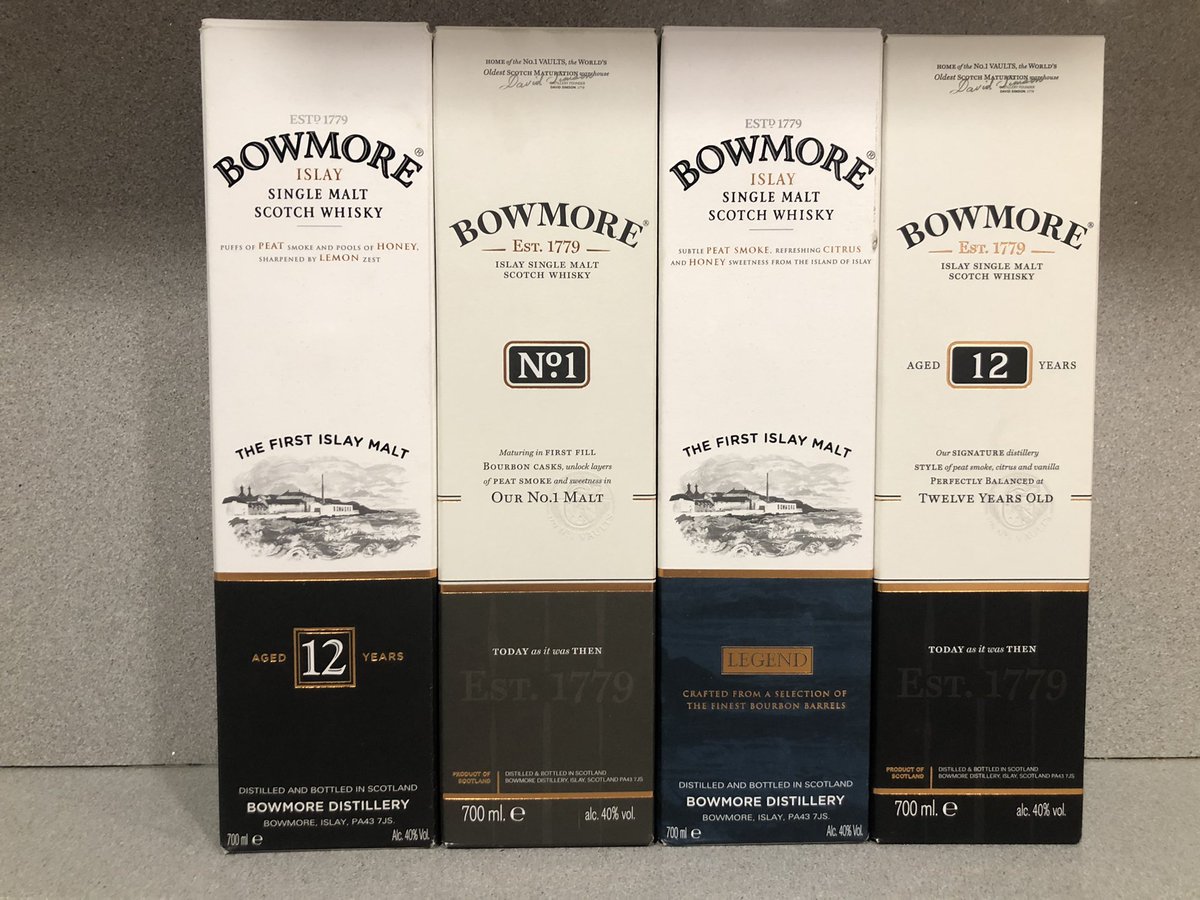 icarro's tweet photo. Debo confesar que estoy + cerca de que me diagnostiquen un trastorno obsesivo compulsivo con los whiskies de la Isla de Islay q de que me nombren hijo predilecto de allí. Aquí la foto de familia tras las nuevas incorporaciones de @Laphroaig @Ardbeg @Bowmore y #CaolIla Seguimos🥃 https://t.co/SzSzhmqp73