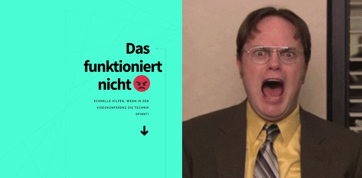 Die Web-Adresse dasfunktioniertnicht.de 😡 war noch frei und ihr findet dort jetzt schnelle Hilfen bei nicht-funktionierender Technik in Videokonferenzen. Viele haben hierfür ihre Tipps beigesteuert. Danke! 
Einfach Link vorab oder im Chat teilen, wenn Teilnehmende Probleme haben