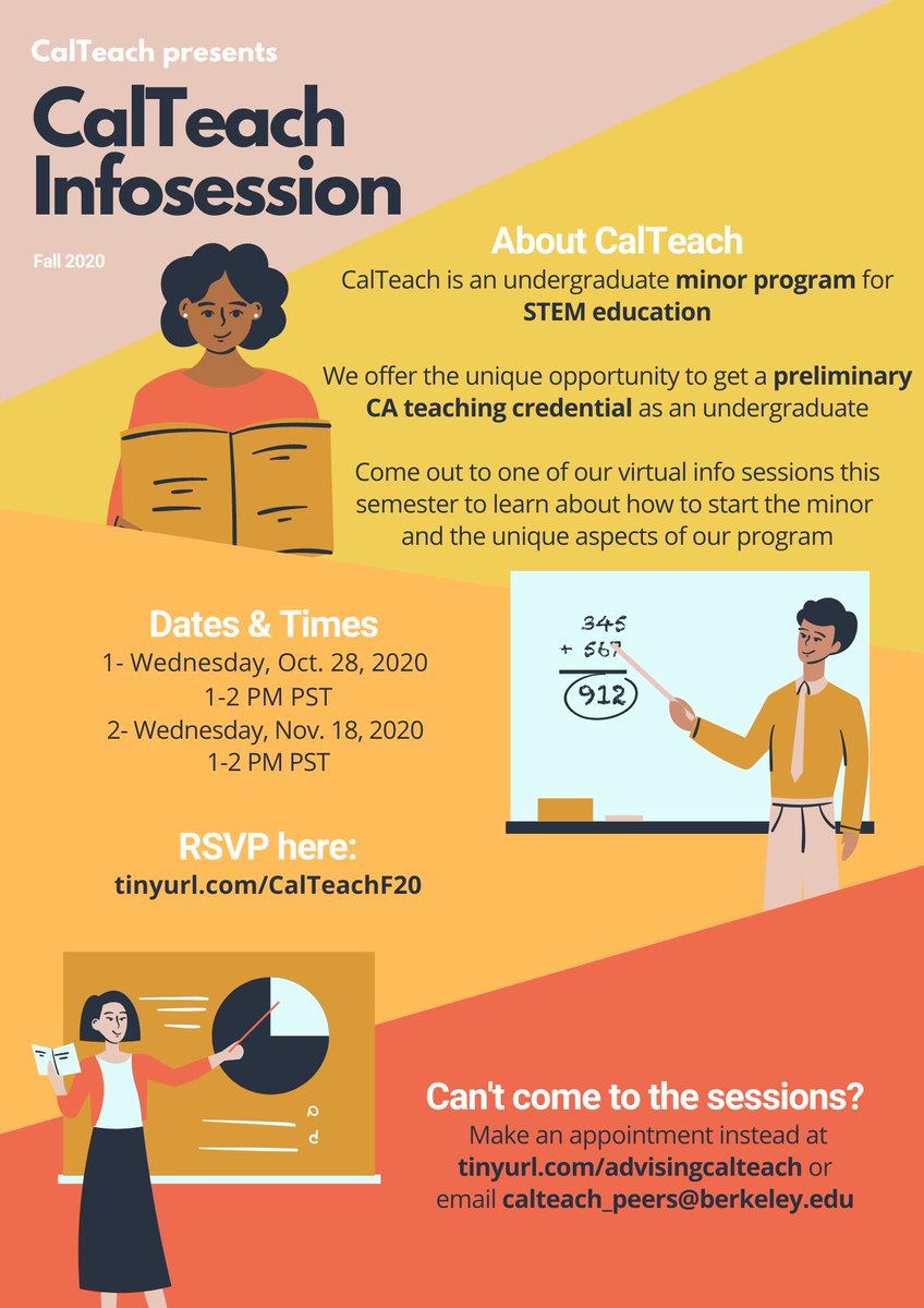 CalTeachUCB's tweet photo. If you did not make our CalTeach Info Session last month, no worries! We are having one final session next week!
RSVP Here -> https://t.co/WTEDeUjZrg https://t.co/cwWbIgRuXg