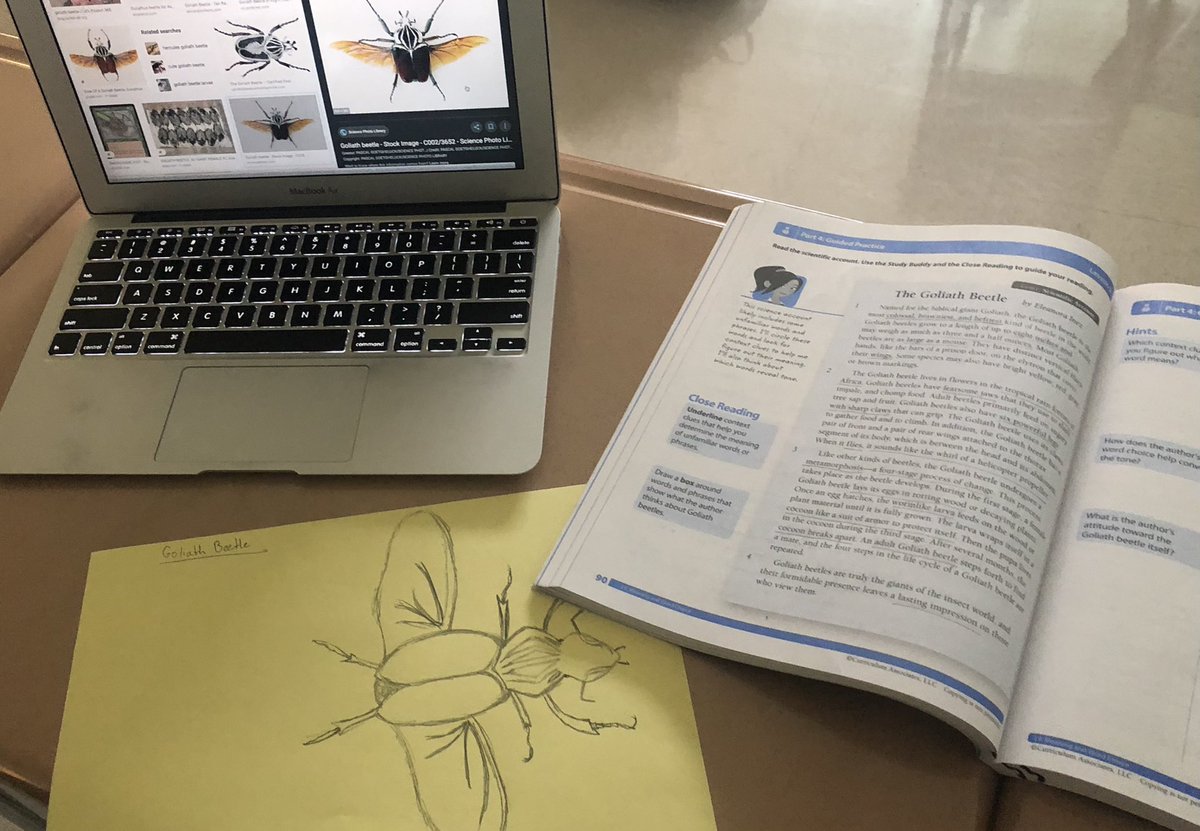 SarahClaxton6's tweet photo. #Sketchnoting to process the tone of the author today in school! Even during the virtual world of school, paper and pencil still works! #picturesubmission https://t.co/xiJeClBgGP