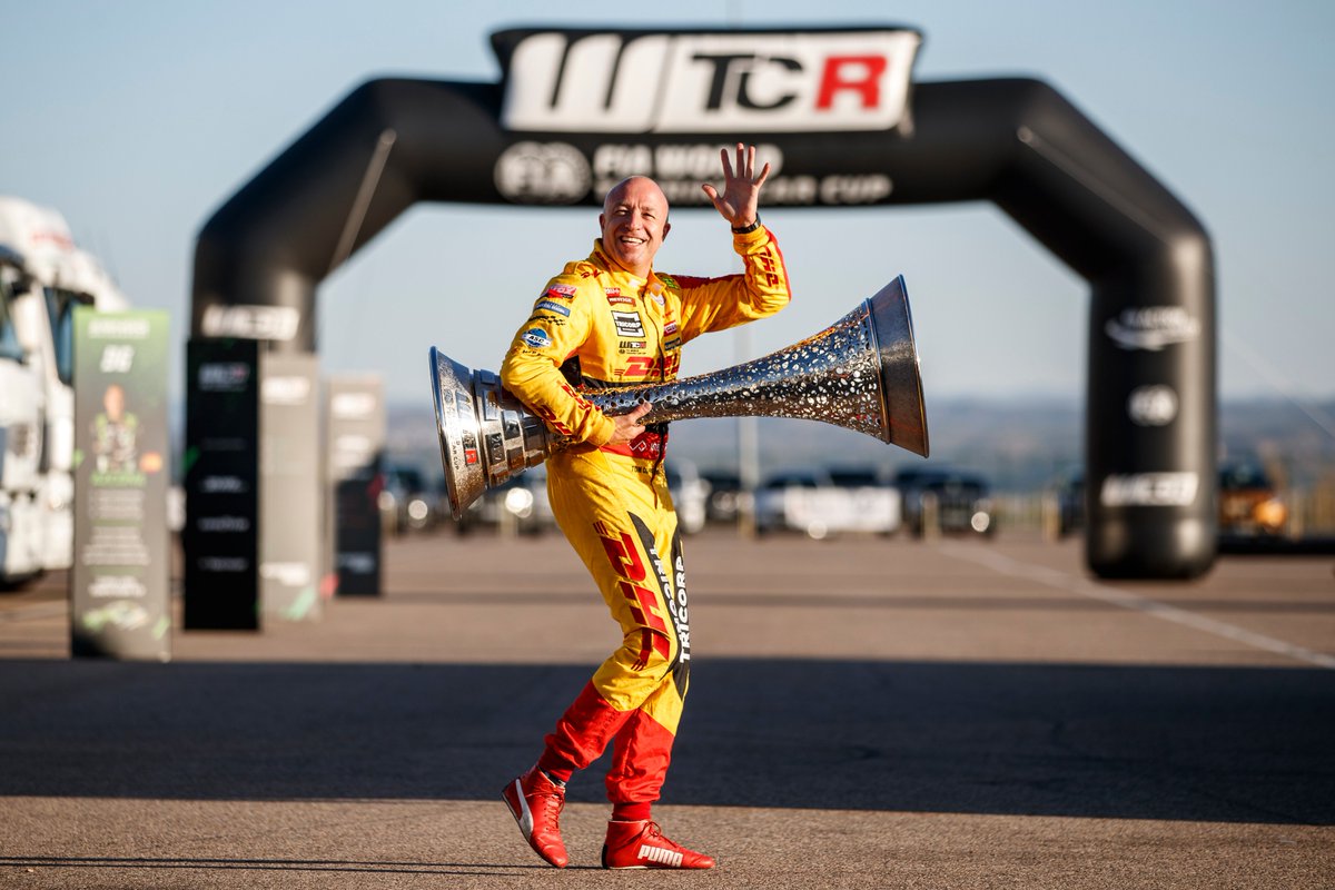 Imagine if.. I WIN 🏆 the #WTCR championship this weekend and I walk away with this BIG trophy on Sunday evening??? 😱🥳  It's RACE WEEK and yes, I'm one of the drivers who (theoretically) still can be King of WTCR! 😁  Full pull this weekend in the #AudiRS3 LMS 🤙 #AudiSport