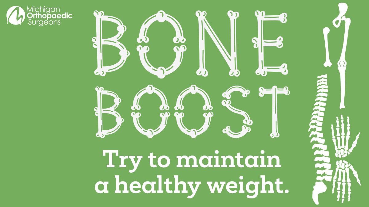 Being underweight can increase the risk of osteoporosis. But, being overweight can increase the risk of fractures, due to extra stress on your body. 🦴 To help your bones stay as strong as possible, do your best to maintain a normal (or slightly higher than normal) weight.