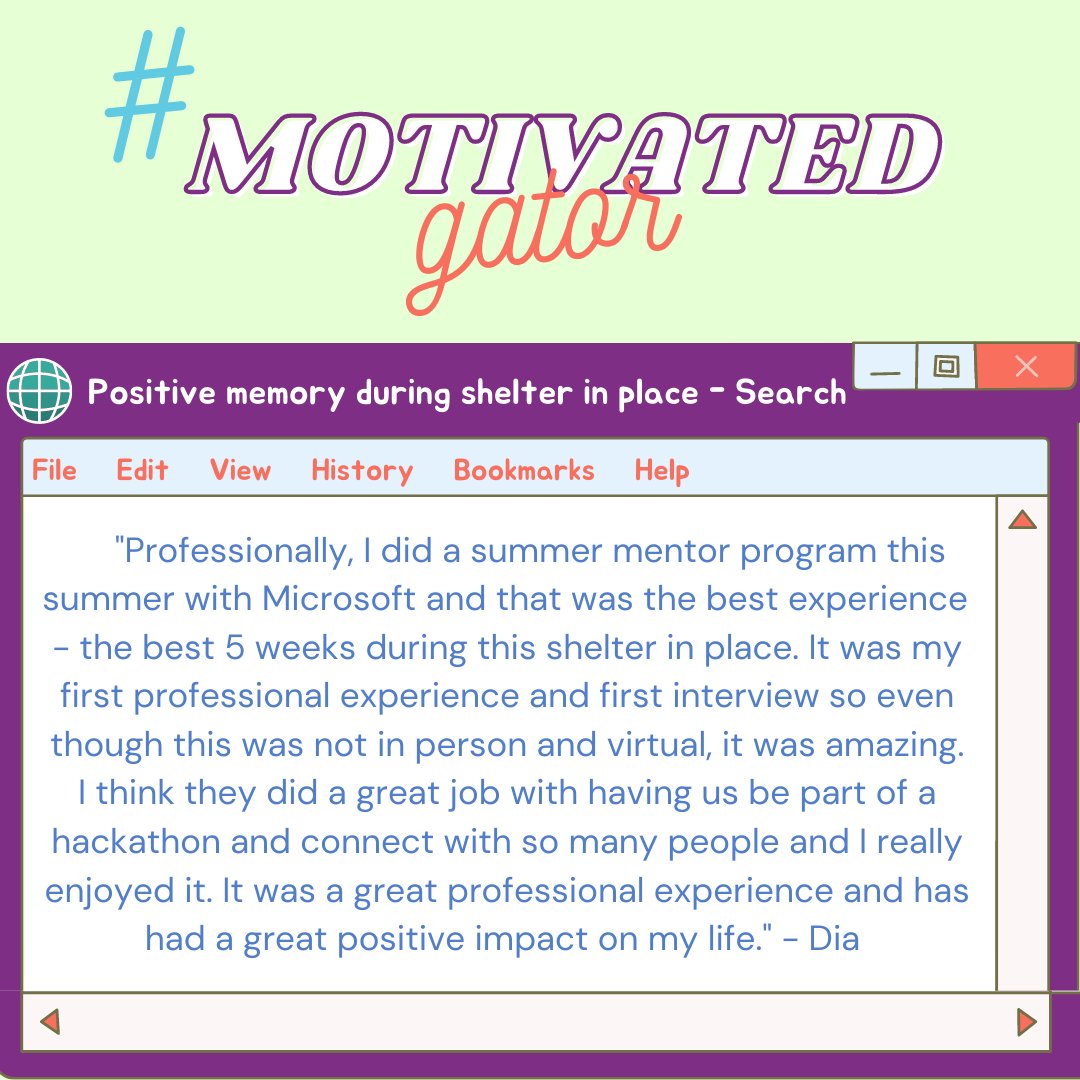 sfstatecares's tweet photo. Being at home has been difficult, yet it has also helped us create positive memories that will stay with us our entire lives. Take a look at our #MotivatedGator's most positive memory and share yours in the comments! https://t.co/6kiviJ0yJO