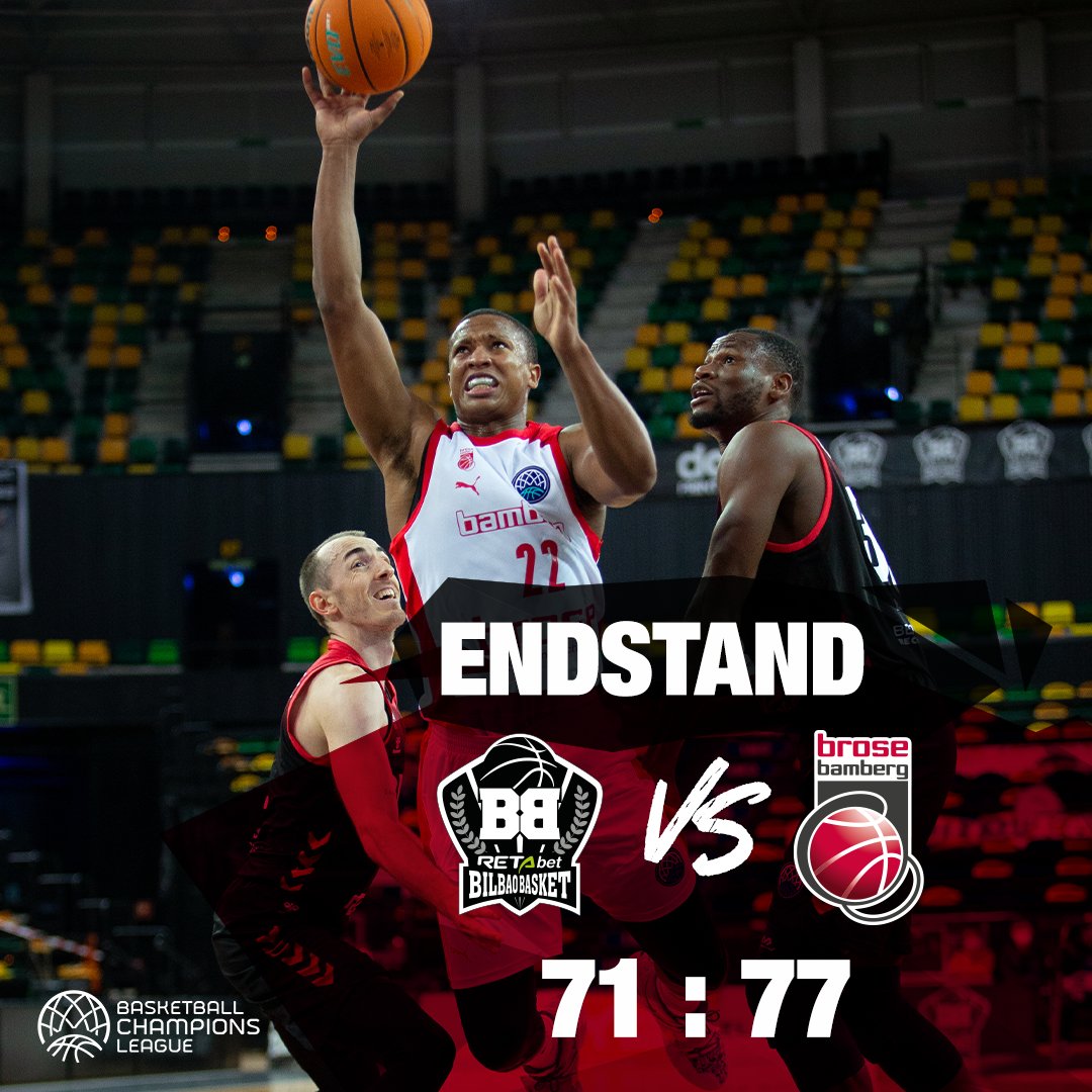 Bamberg_Baskets's tweet photo. YEEEES! 🔥 WE WIN! 🔥
Wir holen uns den zweiten Sieg in der @BasketballCL und fast noch wichtiger: Wir behalten die Nerven und Bilbao im letzten Viertel auf Abstand! Wichtig für unsere Jungs! 💪🏽
Topscorer ist David Kravish mit 18 Punkten! #FreakCity #PumaHoops https://t.co/ooLzJSzcST