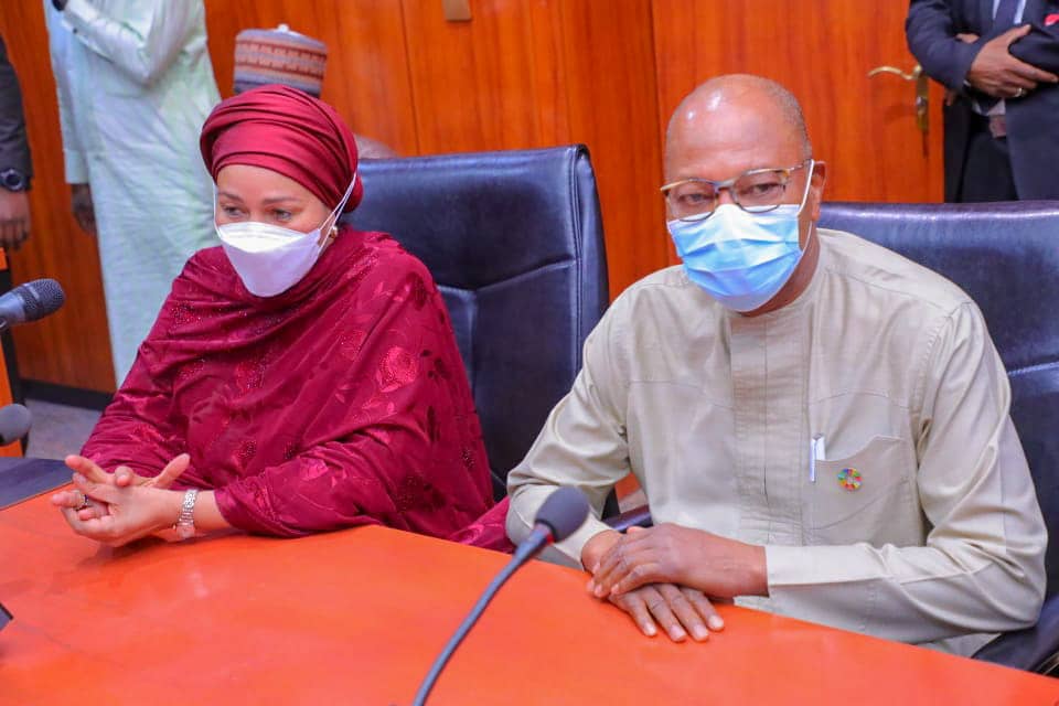 King_Nazbee's tweet photo. UN-DSG: ‘Why I am in Borno’

... Says Buhari praised @ProfZulum thrice on Monday

UN Deputy Secretary General, @AminaJMohammed on Tuesday in Maiduguri, explained the purpose of her one day official trip to Borno

#ReadMore 👇 
https://t.co/1ssj6daEwO https://t.co/m04NlBR5GP