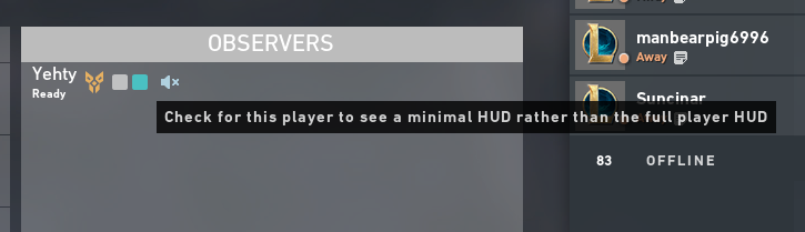 2. New HUD option is great for designers looking to make custom HUDs. NOTE* Right now the minimal HUD setting does not show numbers on the minimap for players and has no reference to which characters are what keybind and you aren't able to press TAB to see scoreboard either