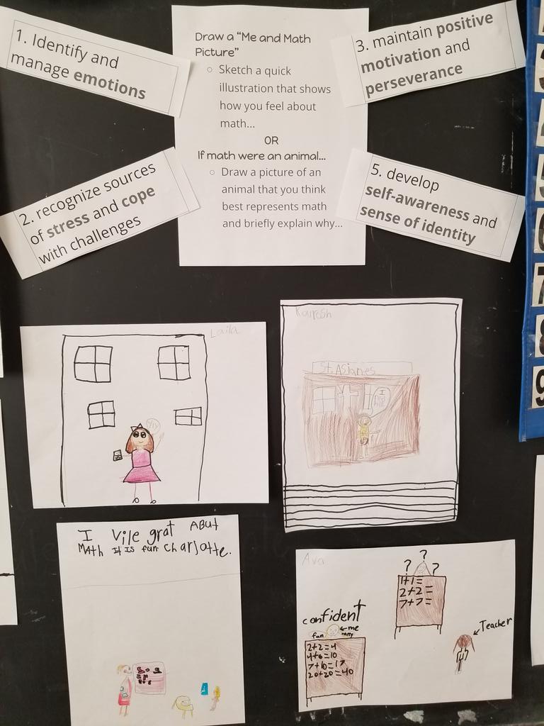 MrsK_Clarke's tweet photo. How do you feel about math? Check out our "Me and Math" pictures from our Social Emotional Learning math lesson #wcdsbmath https://t.co/mWmzftKeEp