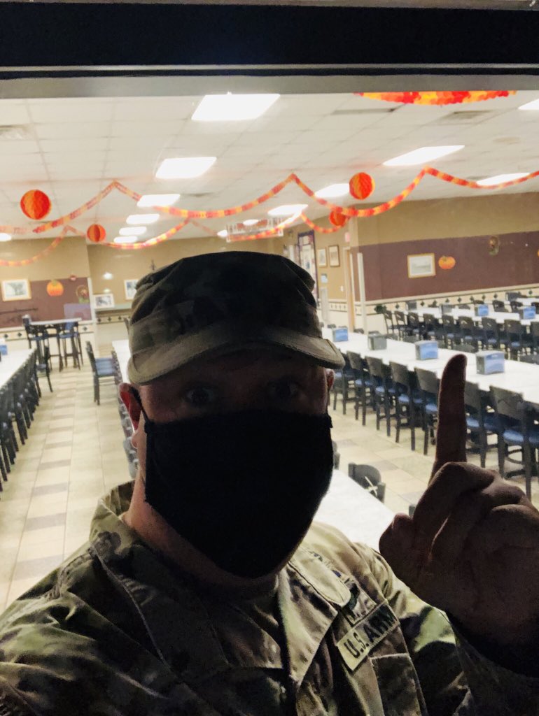2_39IN's tweet photo. I love pulling a staff duty officer stint. I get to see things like...

Thanksgiving decoration progress ✅
Trainees learning to eat an MRE ✅
Drill &amp; Ceremony classes ✅
Supplemental PT ✅

Sleep tight Falcons! No shenanigans while I’m on duty! 🇺🇸🍀#VictoryStartsHere #AAAO https://t.co/gjXYbVYUYZ