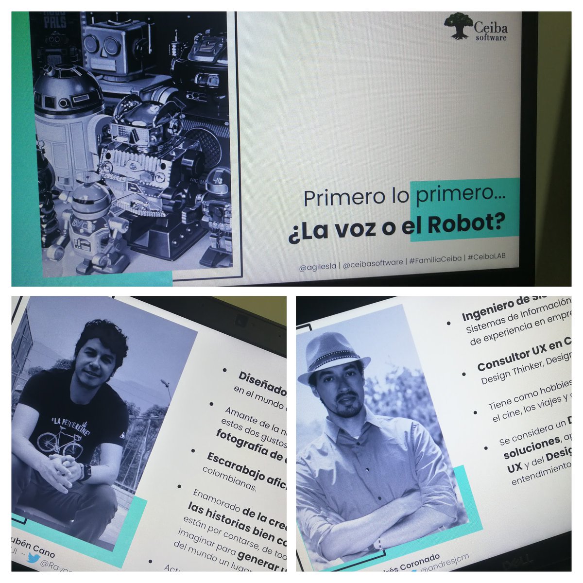 andresjcm's tweet photo. Día #2 de #Agiles2020 .Muy contentos de haber compartido #conocimiento con toda la comunidad.
 #Agiles2020 #iA #chatbots #ceibaLAB #familiaCeiba @CeibaSoftware https://t.co/TeK5Q2mvXt