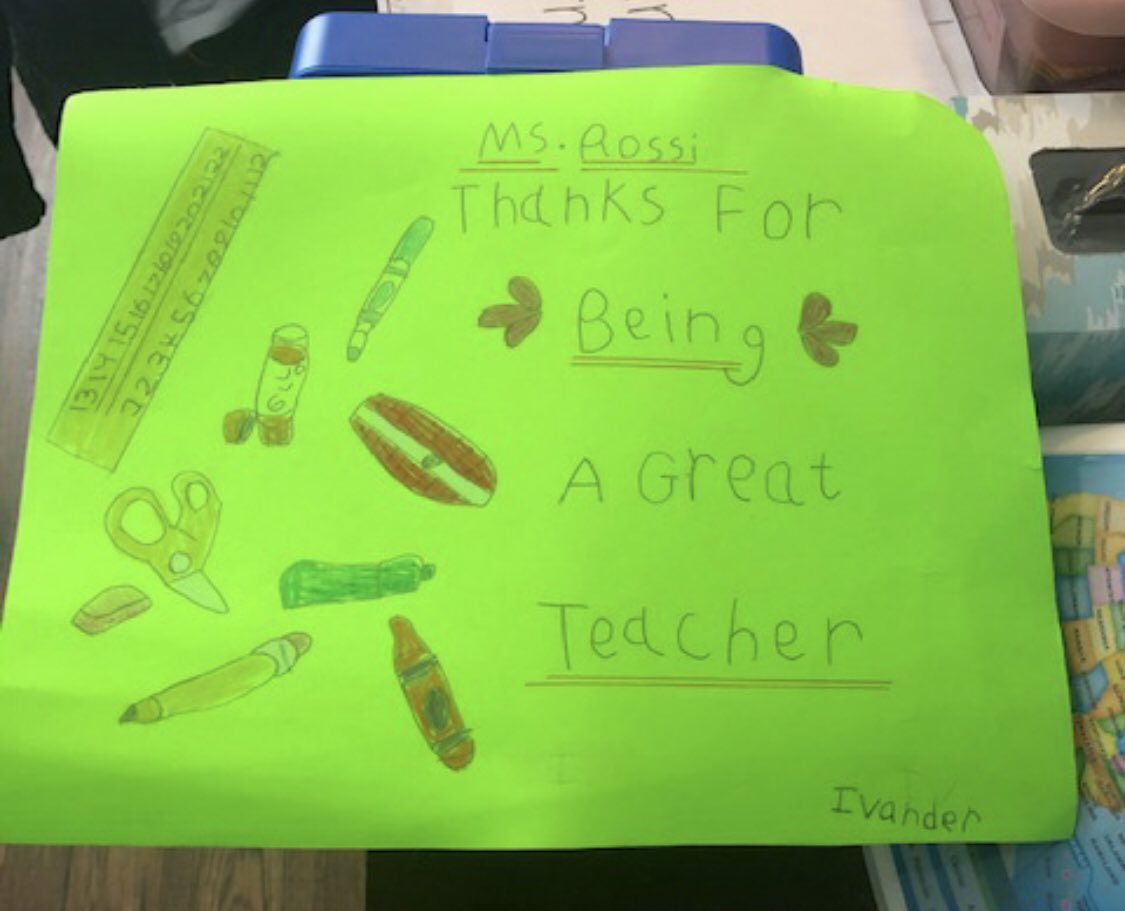 MsRossisRoom's tweet photo. This is the year of change, and it is bittersweet as I say goodbye to my 1st graders. Thursday, I will begin teaching KINDERGARTEN! 🖍 My kiddos left me with some sweet notes and drawings today. 🤍 I love you all! @CESMiniCougars https://t.co/SlQCaVBoie